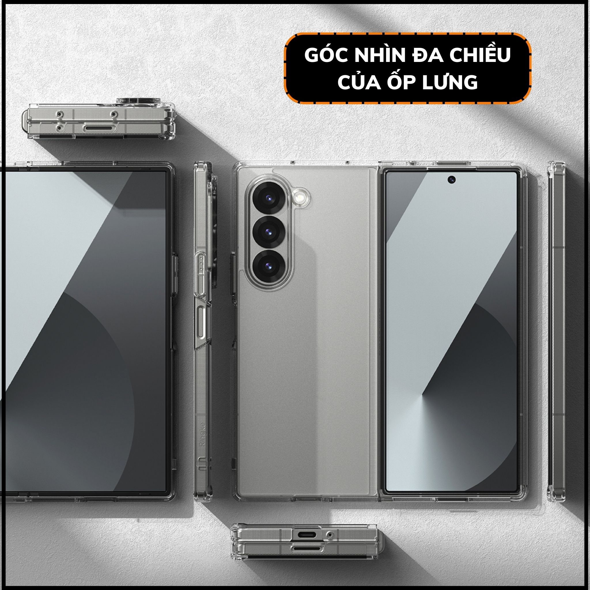 Ốp lưng z fold 6 RINGKE chính hãng trong suốt chống sốc FUSION X chống ố vàng phụ kiện huỳnh tân store
