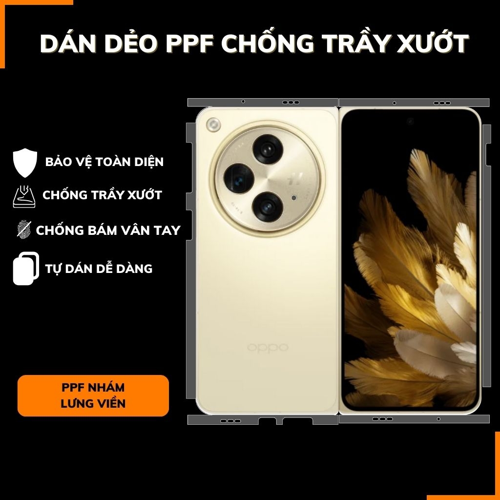 Dán dẻo ppf oppo find n3 trong suốt hoặc nhám chống bám vân tay bảo vệ camera mua 1 tặng 1 phụ kiện điện thoại huỳnh tân store