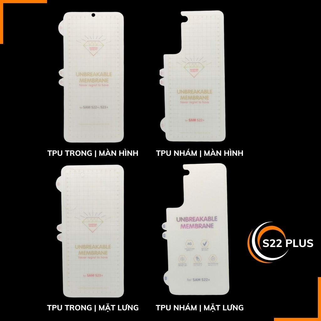 Miếng dán ppf TPU samsung s24 ultra s23 ultra s22 plus note 20 ultra note 10 plus trong suốt hoặc nhám 3 lớp huỳnh tân store