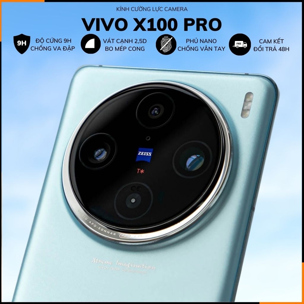 Kính cường lực camera vivo x100 pro trong suốt bảo vệ cụm camera phụ kiện huỳnh tân store