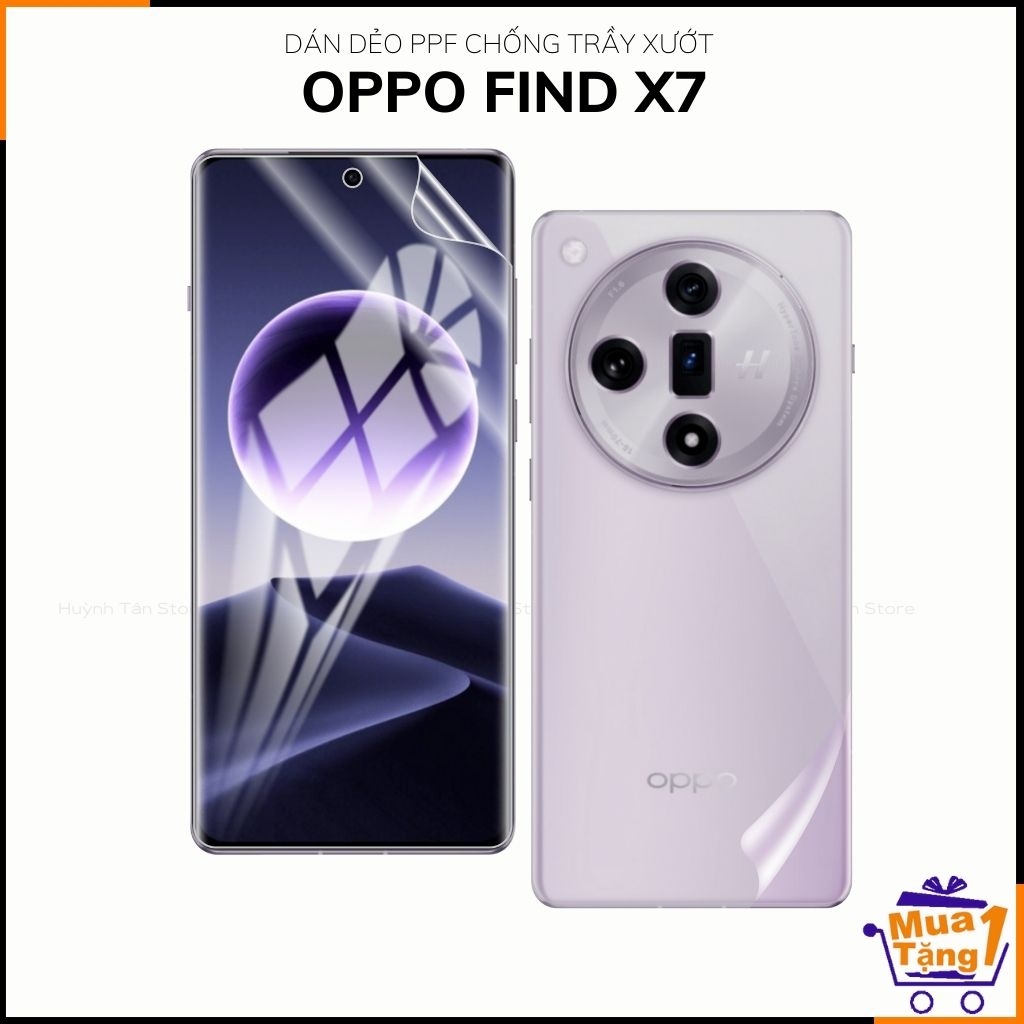 Dán dẻo ppf oppo find x7 trong suốt hoặc nhám chống bám vân tay bảo vệ camera mua 1 tặng 1 phụ kiện điện thoại huỳnh tân store