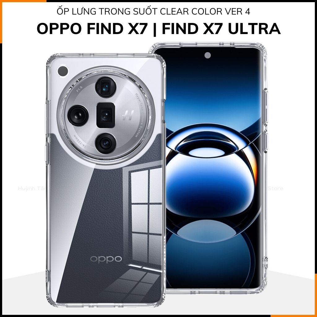Ốp lưng Ốp lưng oppo find x7 ultra, find x7 chống sốc CLEAR COLOR VER 4 trong suốt không ố vàng bảo vệ camera phụ kiện huỳnh tân store chống sốc CLEAR COLOR VER 4 trong suốt không ố vàng bảo vệ camera phụ kiện huỳnh tân store