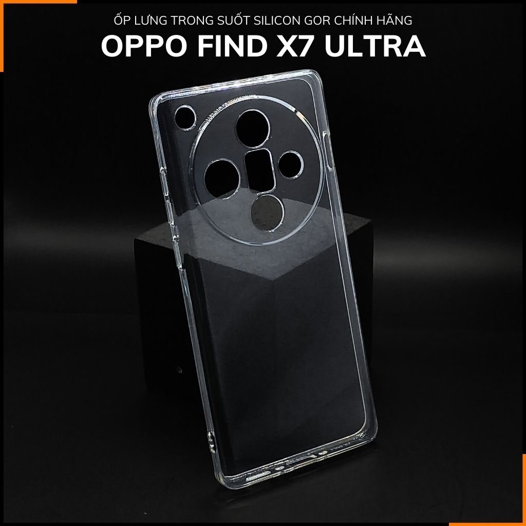 Ốp lưng oppo find x7 ultra silicon GOR trong suốt chính hãng bảo vệ camera phụ kiện huỳnh tân store