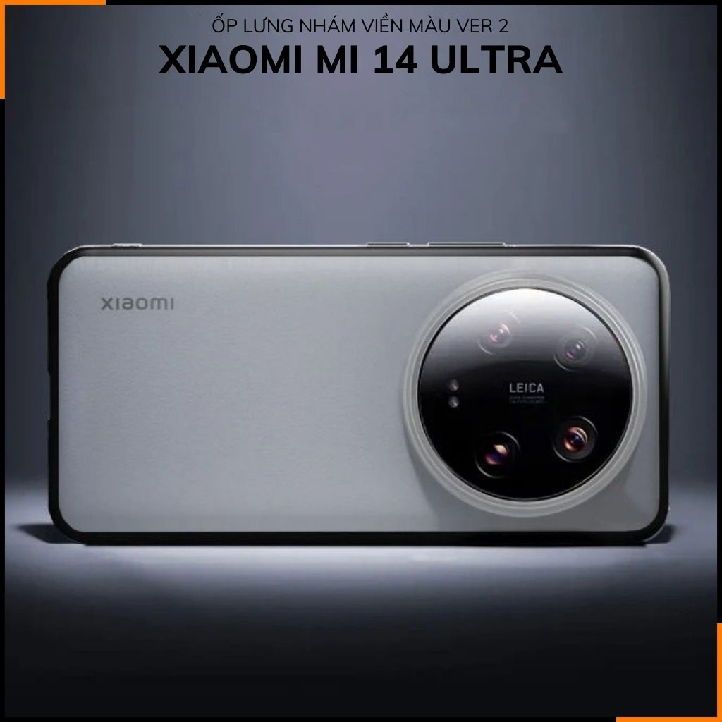 Ốp lưng xiaomi mi 14 ultra chống sốc chống vân tay NHÁM VIỀN MÀU VER 2 bảo vệ camera phụ kiện huỳnh tân store