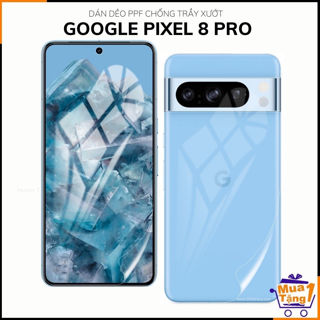 Dán dẻo ppf google pixel 8 pro trong suốt hoặc nhám chống bám vân tay bảo vệ camera mua 1 tặng 1 phụ kiện điện thoại huỳnh tân store