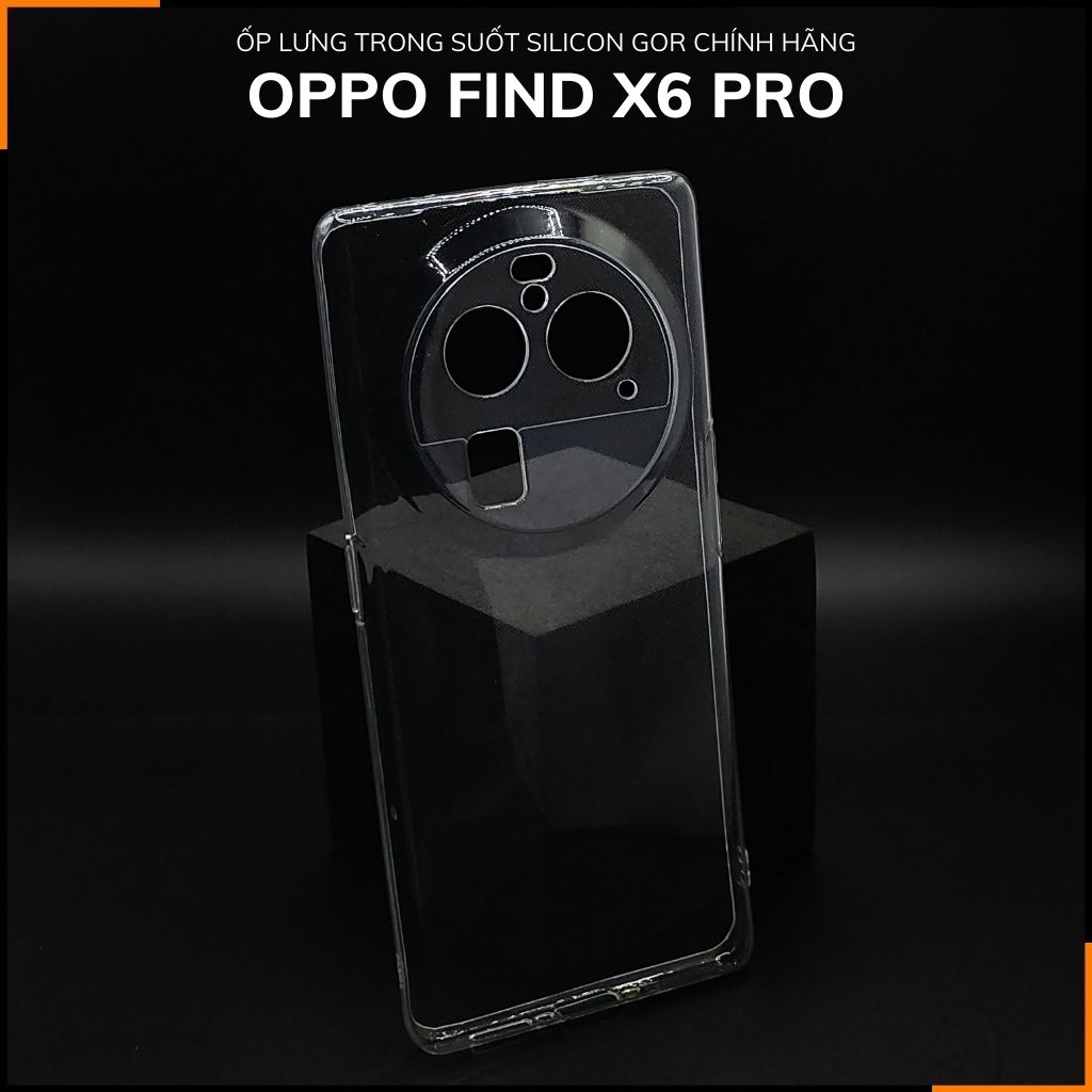 Ốp lưng oppo find x6 pro silicon GOR trong suốt chính hãng bảo vệ camera phụ kiện huỳnh tân store