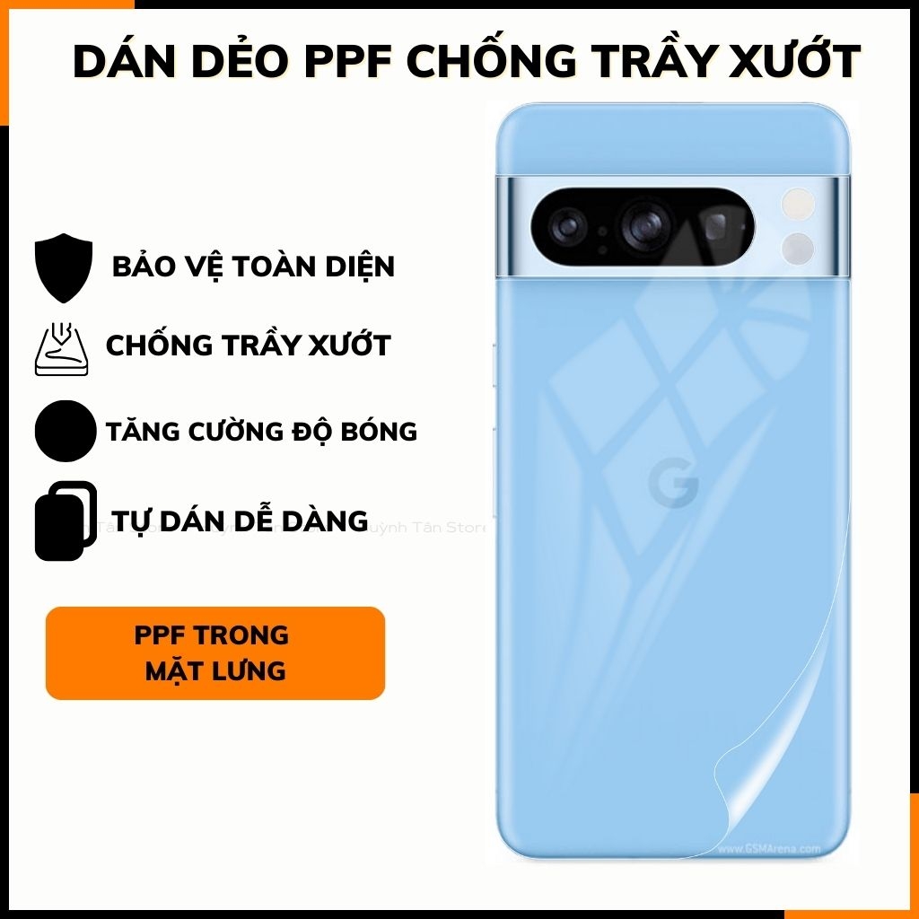 Dán dẻo ppf google pixel 8 pro trong suốt hoặc nhám chống bám vân tay bảo vệ camera mua 1 tặng 1 phụ kiện điện thoại huỳnh tân store