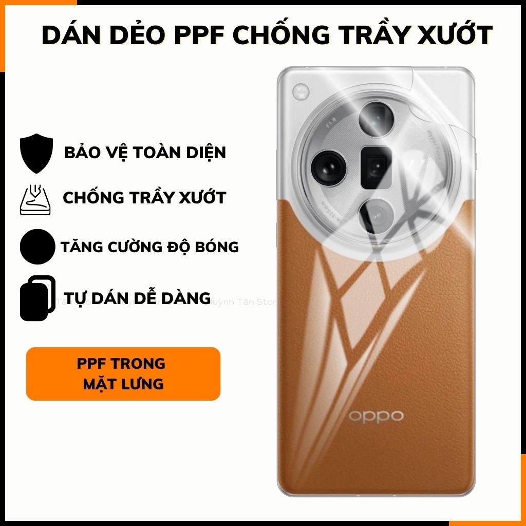 Dán dẻo ppf oppo find x7 ultra trong suốt hoặc nhám chống bám vân tay bảo vệ camera mua 1 tặng 1 phụ kiện điện thoại huỳnh tân store