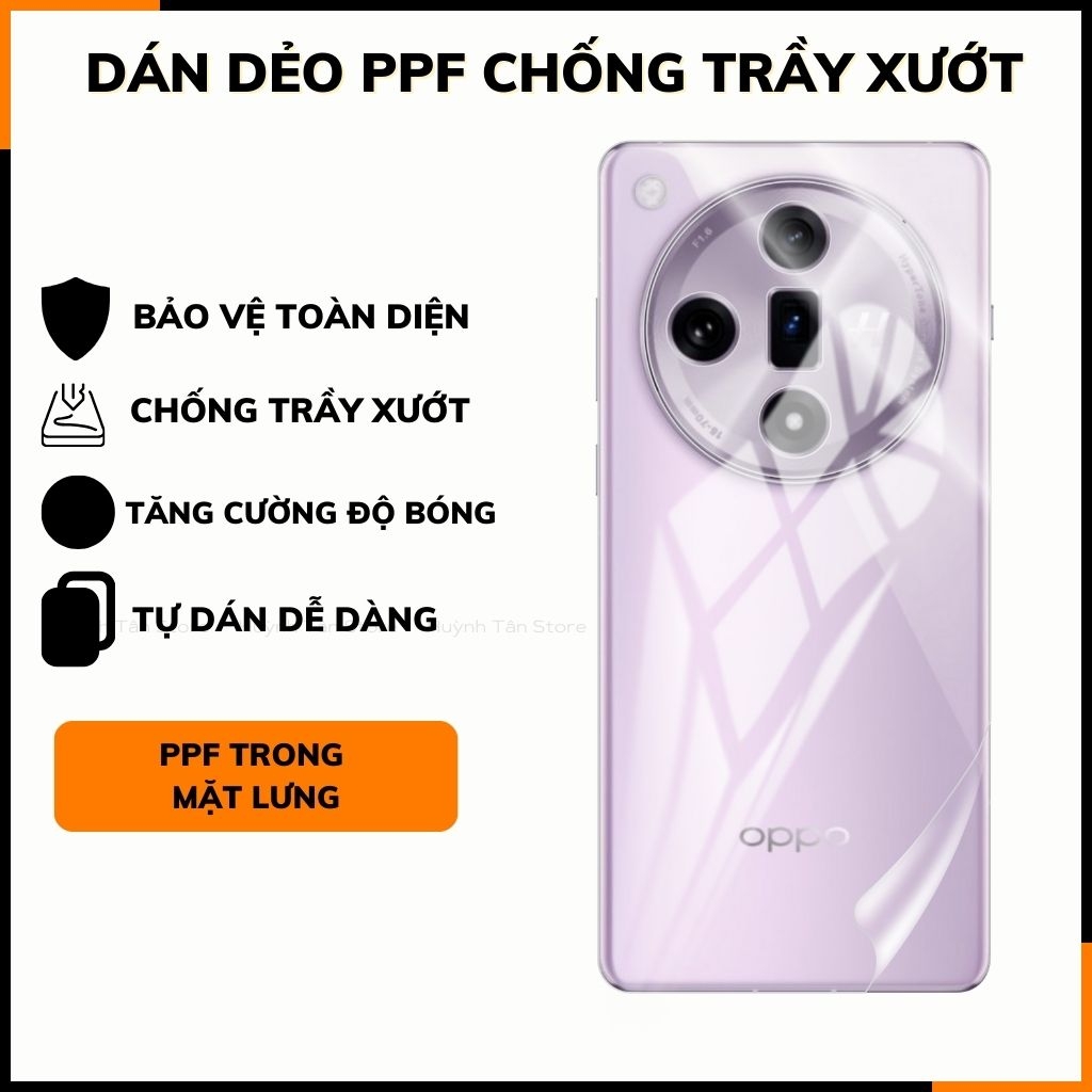 Dán dẻo ppf oppo find x7 trong suốt hoặc nhám chống bám vân tay bảo vệ camera mua 1 tặng 1 phụ kiện điện thoại huỳnh tân store