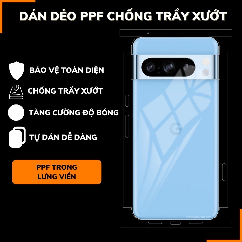 Dán dẻo ppf google pixel 8 pro trong suốt hoặc nhám chống bám vân tay bảo vệ camera mua 1 tặng 1 phụ kiện điện thoại huỳnh tân store