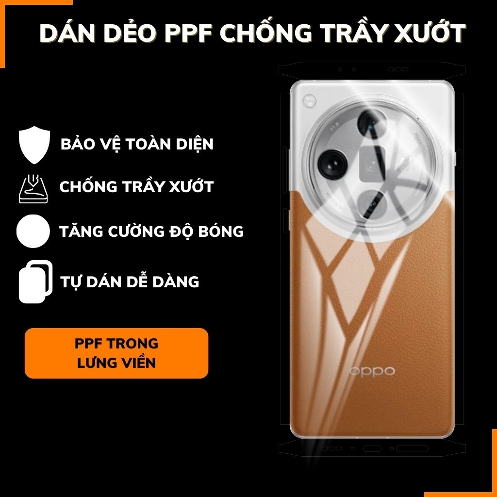 Dán dẻo ppf oppo find x7 ultra trong suốt hoặc nhám chống bám vân tay bảo vệ camera mua 1 tặng 1 phụ kiện điện thoại huỳnh tân store