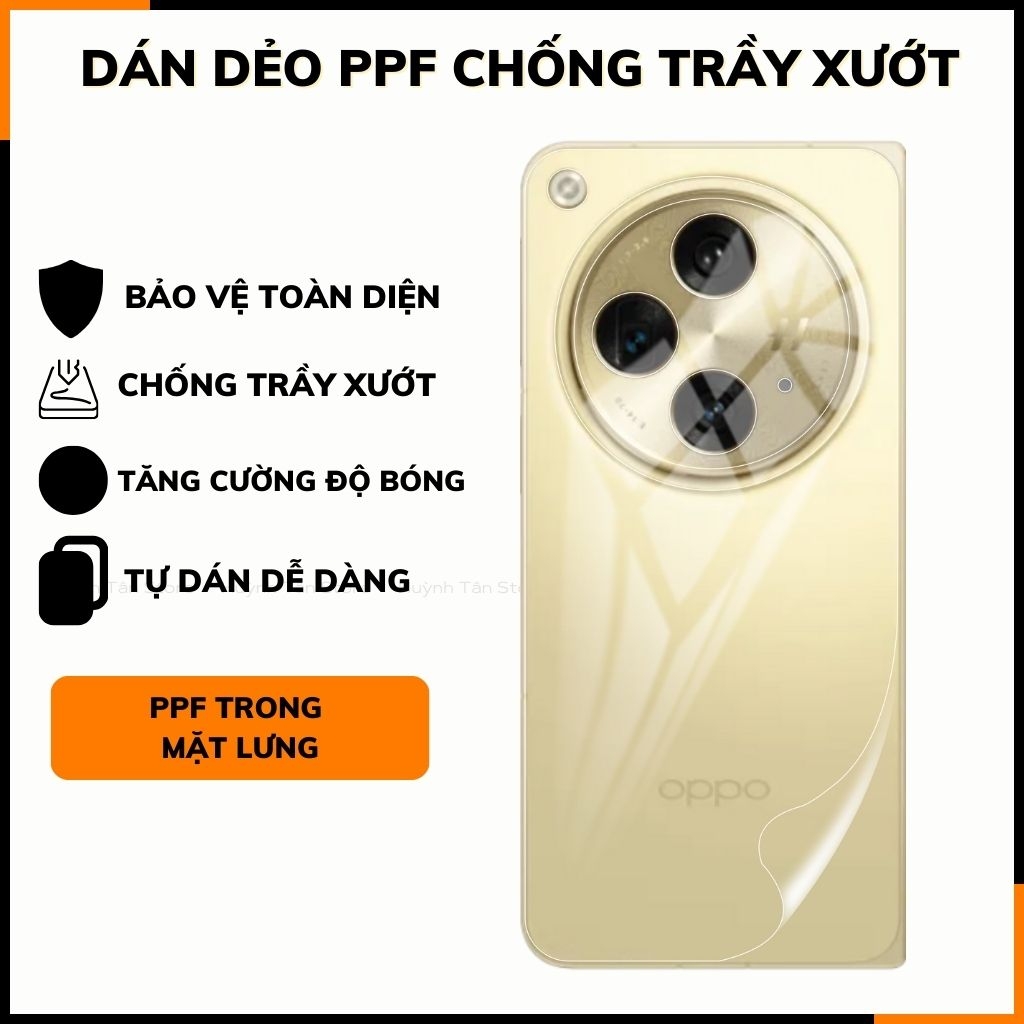 Dán dẻo ppf oppo find n3 trong suốt hoặc nhám chống bám vân tay bảo vệ camera mua 1 tặng 1 phụ kiện điện thoại huỳnh tân store