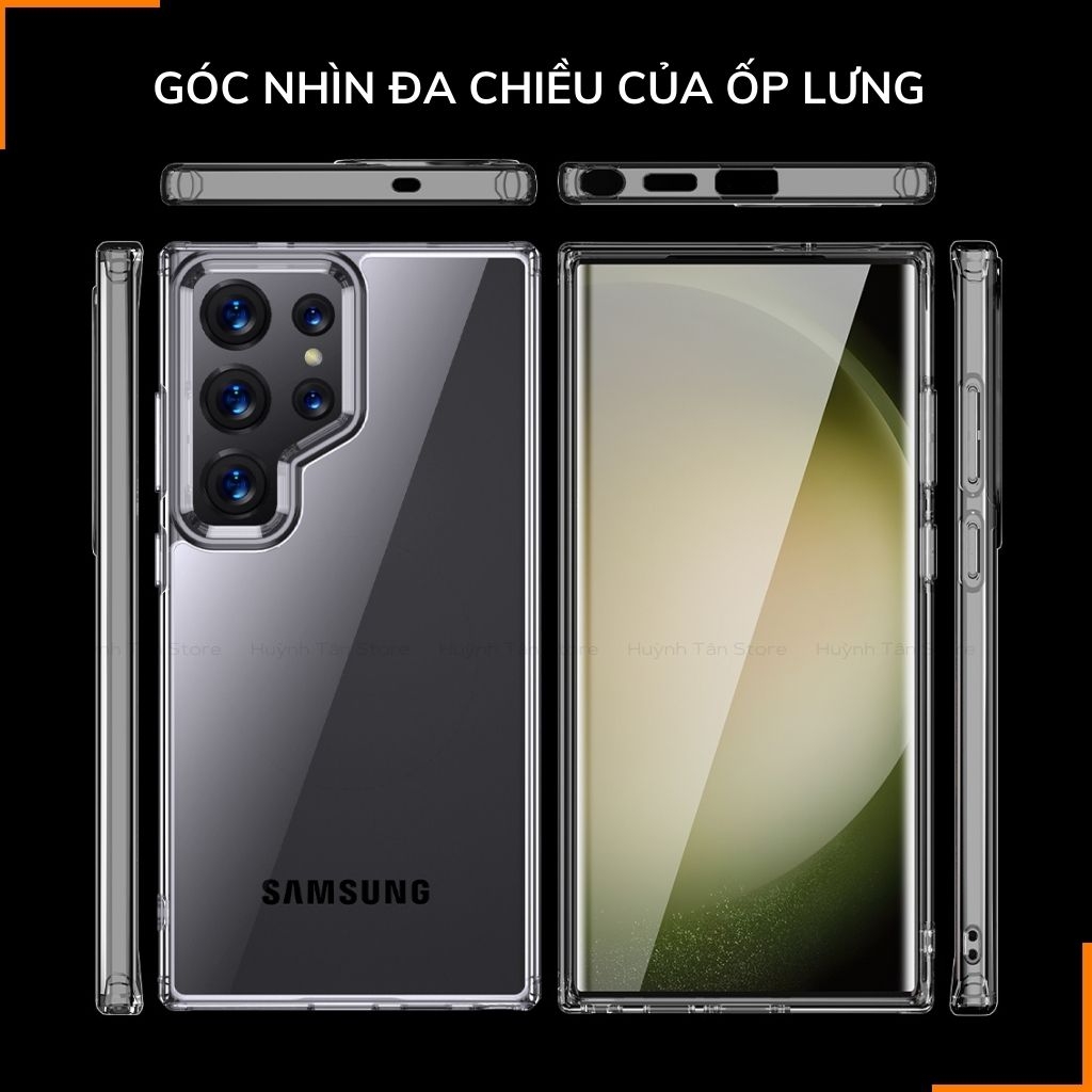 Ốp lưng samsung s24 ultra chống sốc CLEAR COLOR VER 4 trong suốt không ố vàng bảo vệ camera phụ kiện huỳnh tân store