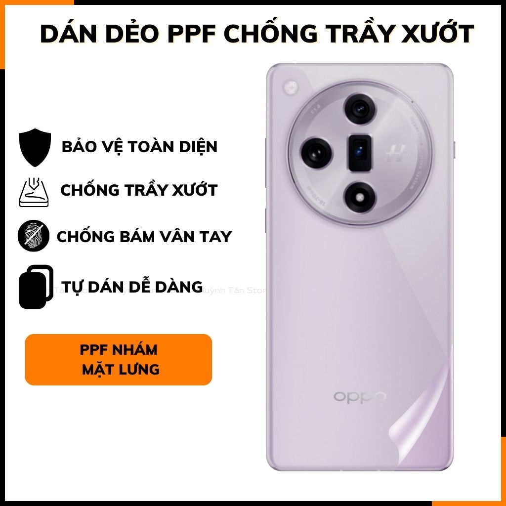 Dán dẻo ppf oppo find x7 trong suốt hoặc nhám chống bám vân tay bảo vệ camera mua 1 tặng 1 phụ kiện điện thoại huỳnh tân store