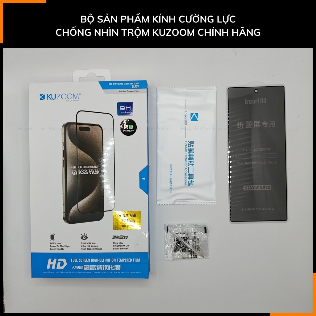 Kính cường lực z fold 6 chống nhìn trộm full màn hình chính hãng KUZOOM điện thoại huỳnh tân store