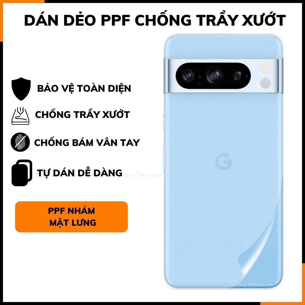 Dán dẻo ppf google pixel 8 pro trong suốt hoặc nhám chống bám vân tay bảo vệ camera mua 1 tặng 1 phụ kiện điện thoại huỳnh tân store