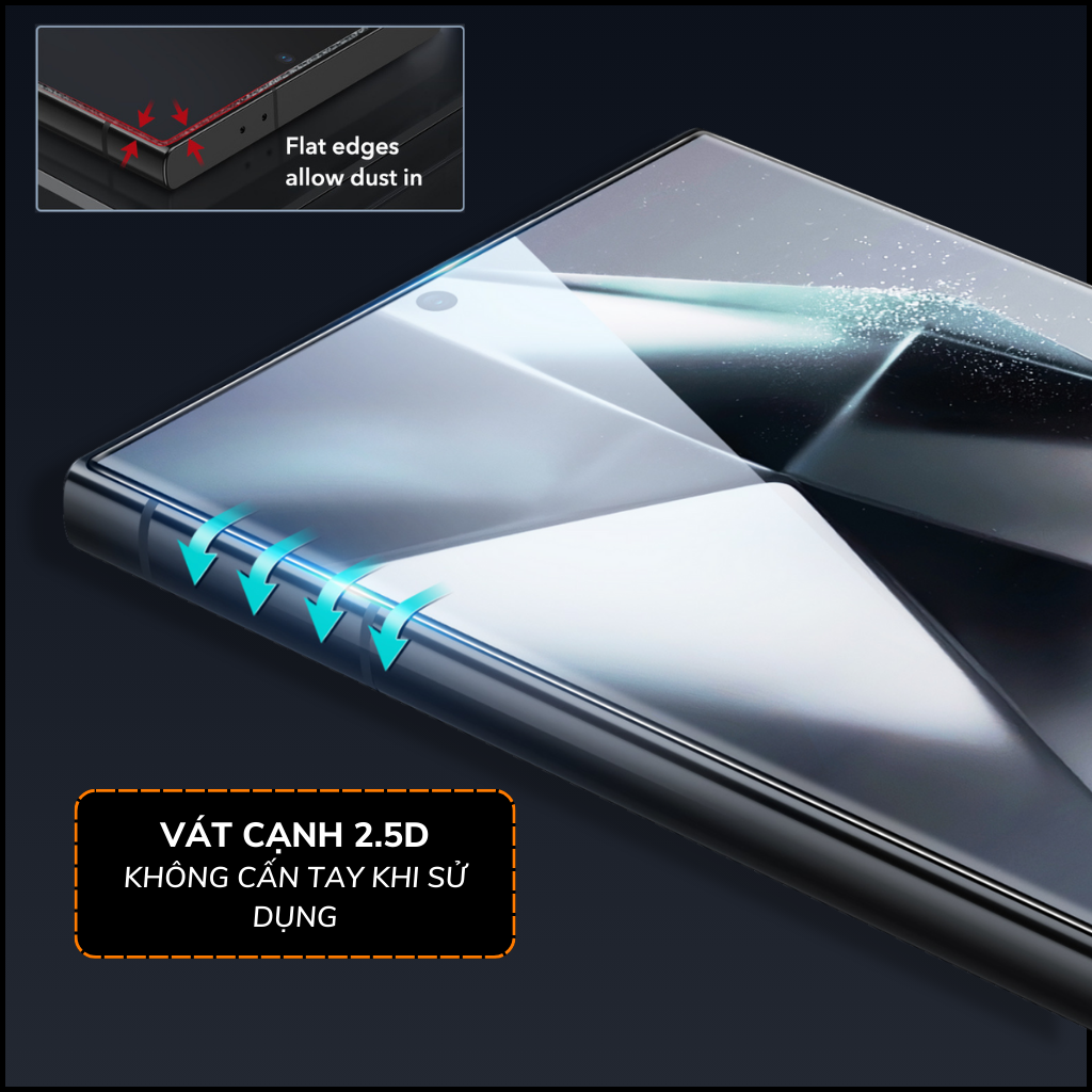 Cường lực Z Fold 6 trong suốt full màn hình chống bám vân tay chính hãng KUZOOM phụ kiện điện thoại Huỳnh Tân Store