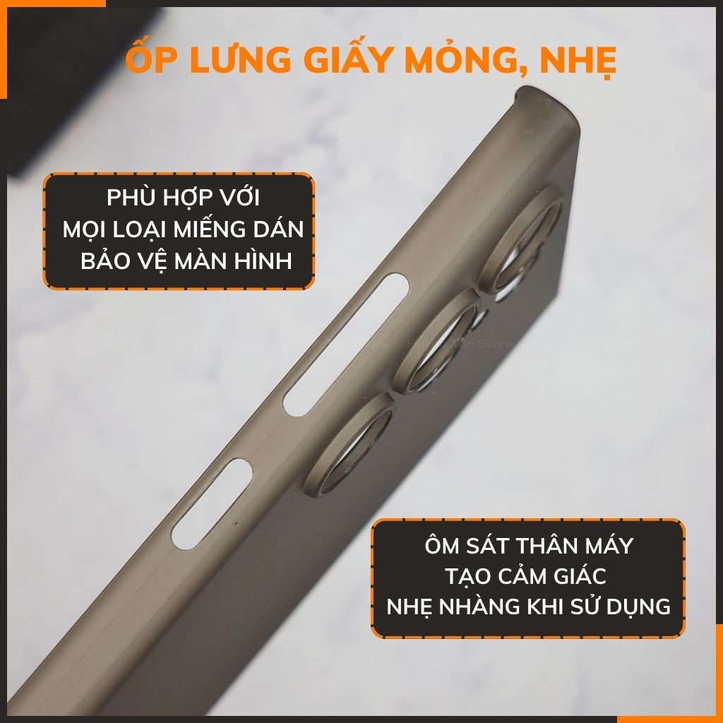 Ốp lưng samsung s24 ultra dẻo nhựa siêu mỏng giấy chống bám vân tay bảo vệ camera phụ kiện huỳnh tân store