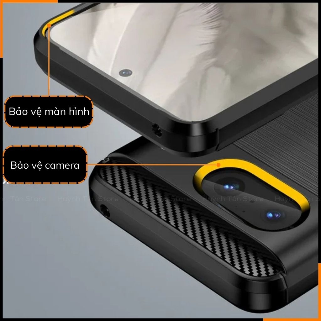Ốp lưng pixel 8 dẻo phay xướt chống bám vân tay bảo vệ camera phụ kiện điện thoại huỳnh tân store