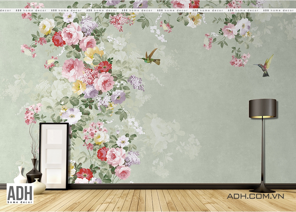 Tranh dán tường hoa màu sắc ADH190422-17