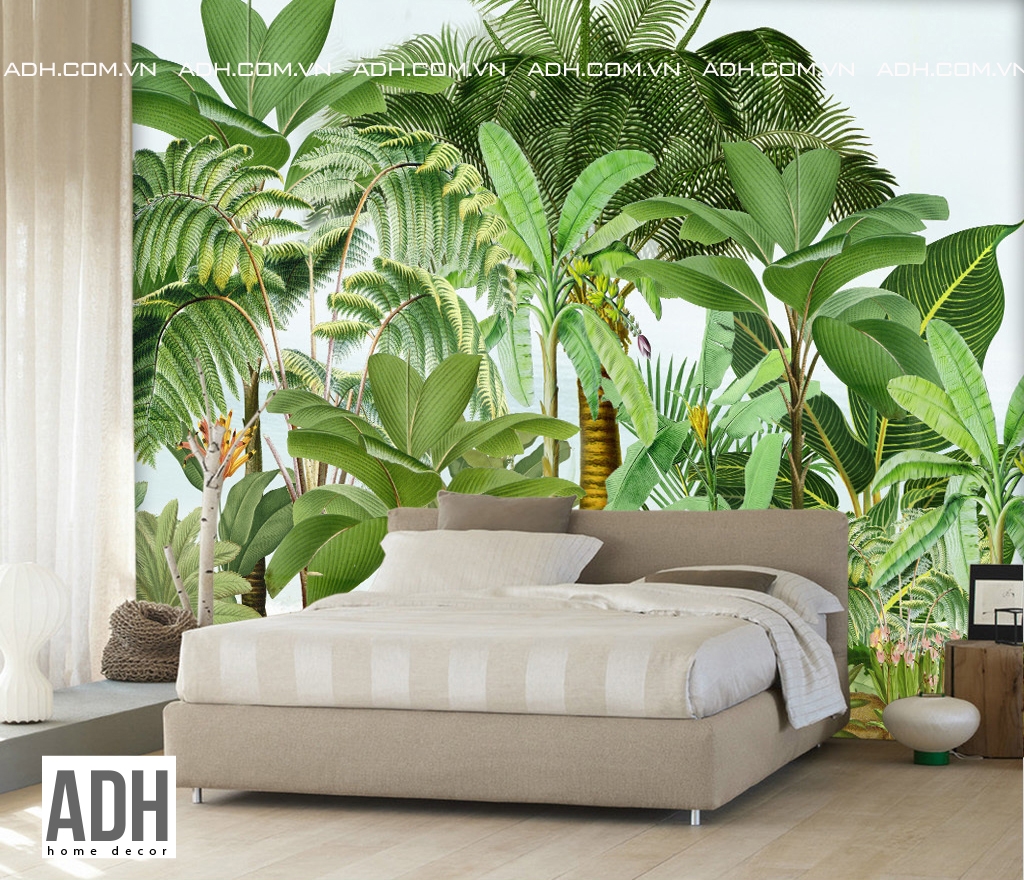 Tranh dán tường Cảnh rừng rậm nhiệt đới Tropical  ADH18940299