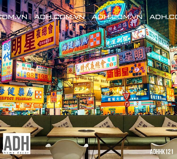 Tranh Dán Tường Đường Phố HongKong ADHHK121