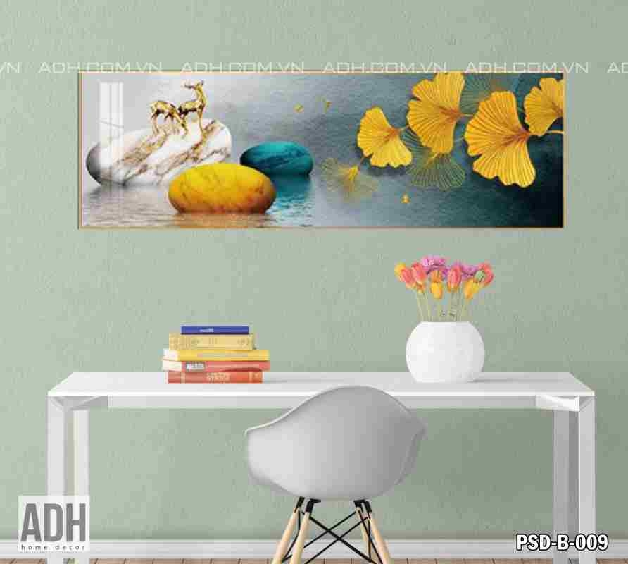 Tranh Treo Tường Phong Cảnh Trừu Tượng Hươu Vàng PSD-B-009 ADH-ART DREAM  HOUSE