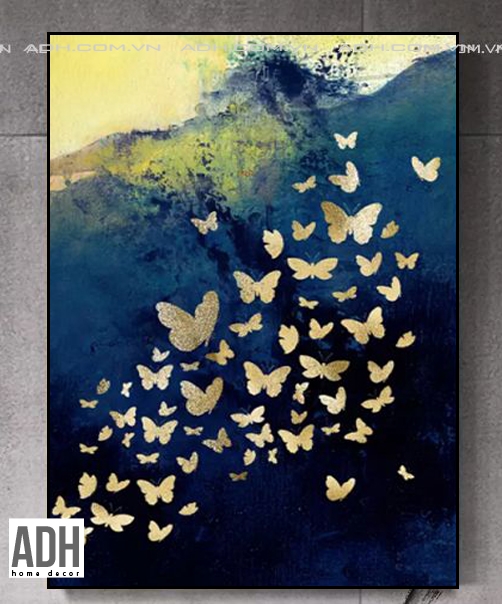 Tranh treo tường đàn bướm vàng ADH190223-178