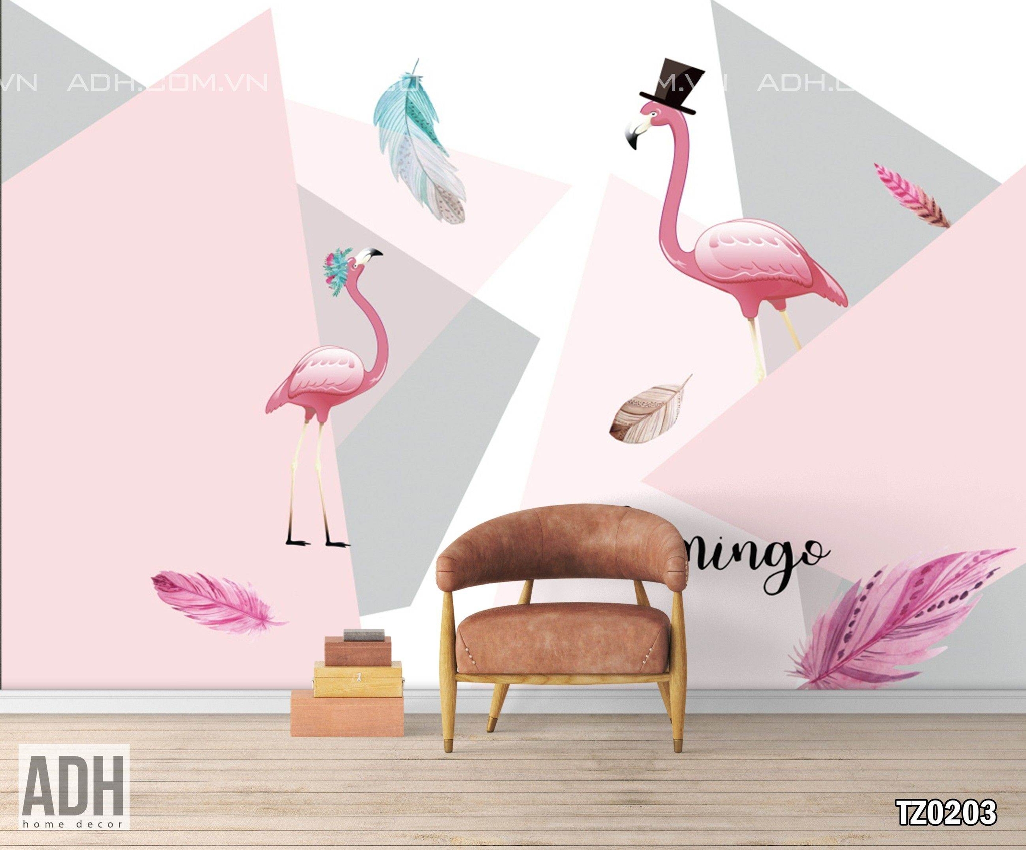 Tranh Dán Tường Flamingo TZ0203