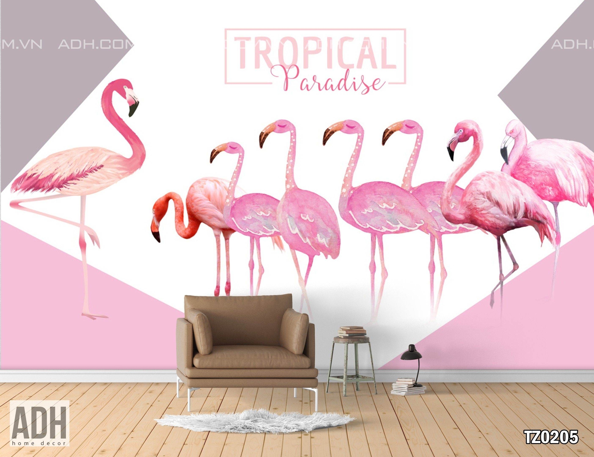 Tranh Dán Tường Flamingo TZ0205