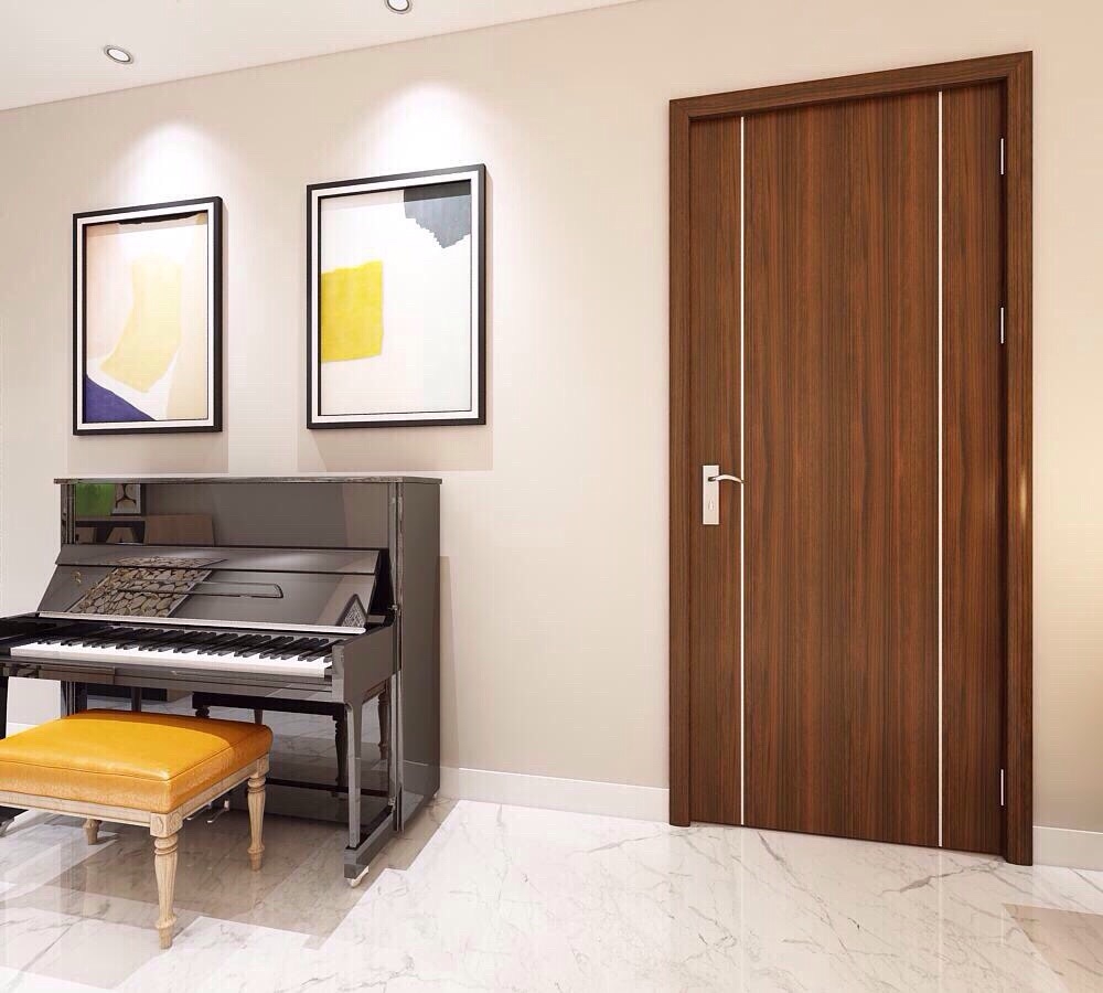 MẪU CỬA GỖ NHỰA TRANG TRÍ CHỈ NHÔM NGHỆ THUẬT