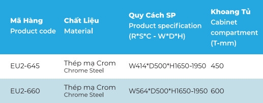 tủ kho nan dẹt cánh mở 6 tầng