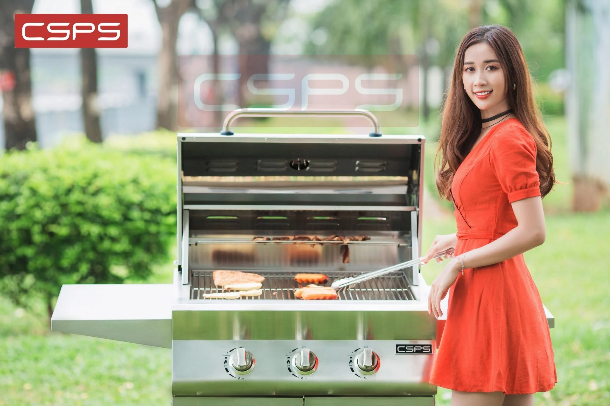 Lò nướng BBQ 147cm – 03 đầu đốt CSPS VNBI3BXSAX1