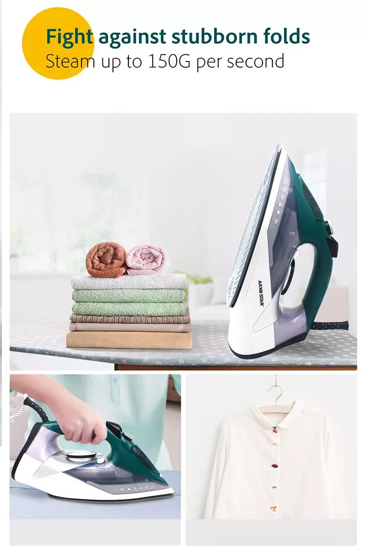 Ủi phẳng nếp gấp cứng đầu với hơi nước lên tới 150G mỗi giây