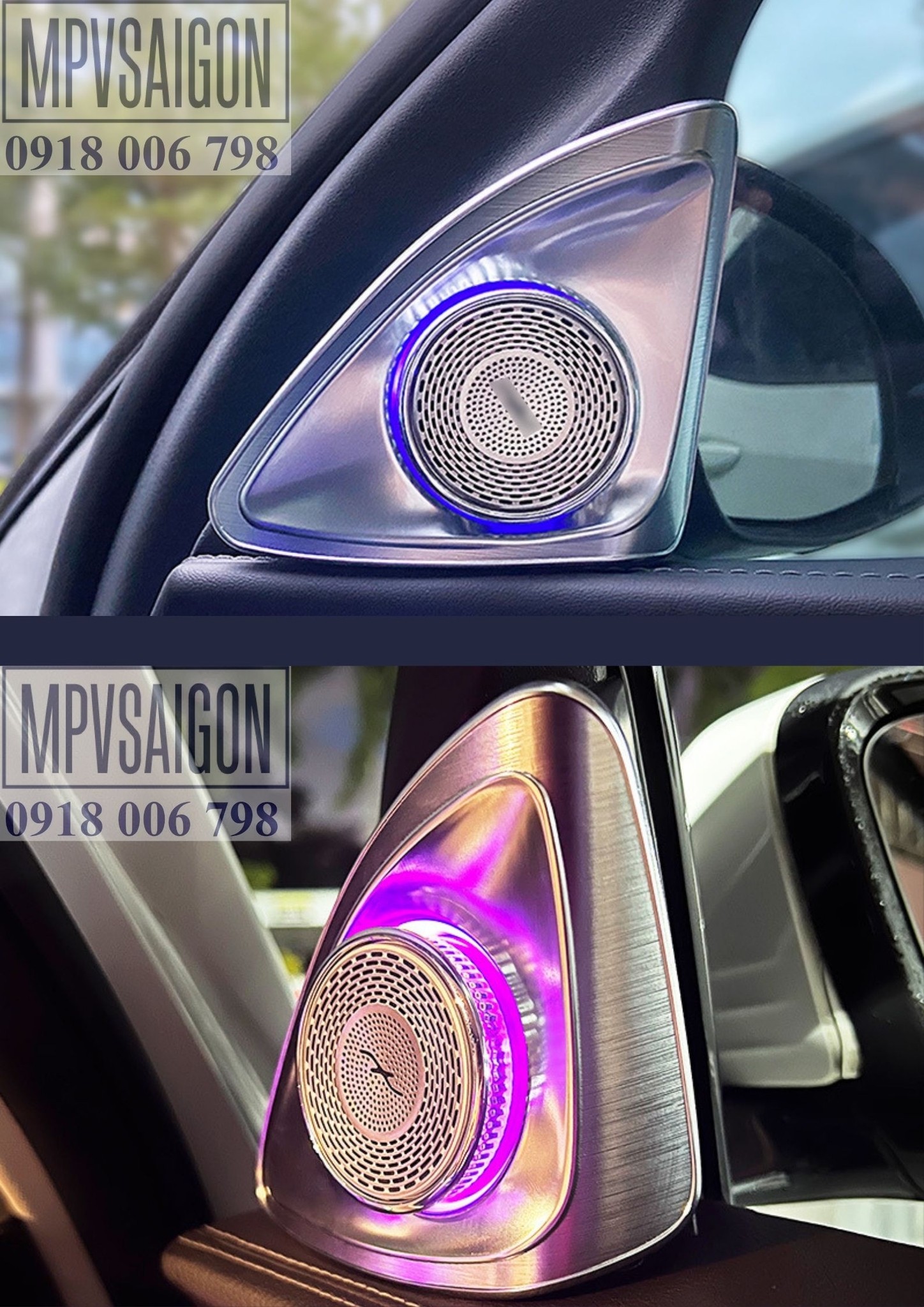 Loa xoay 3D tích hợp led Mercedes