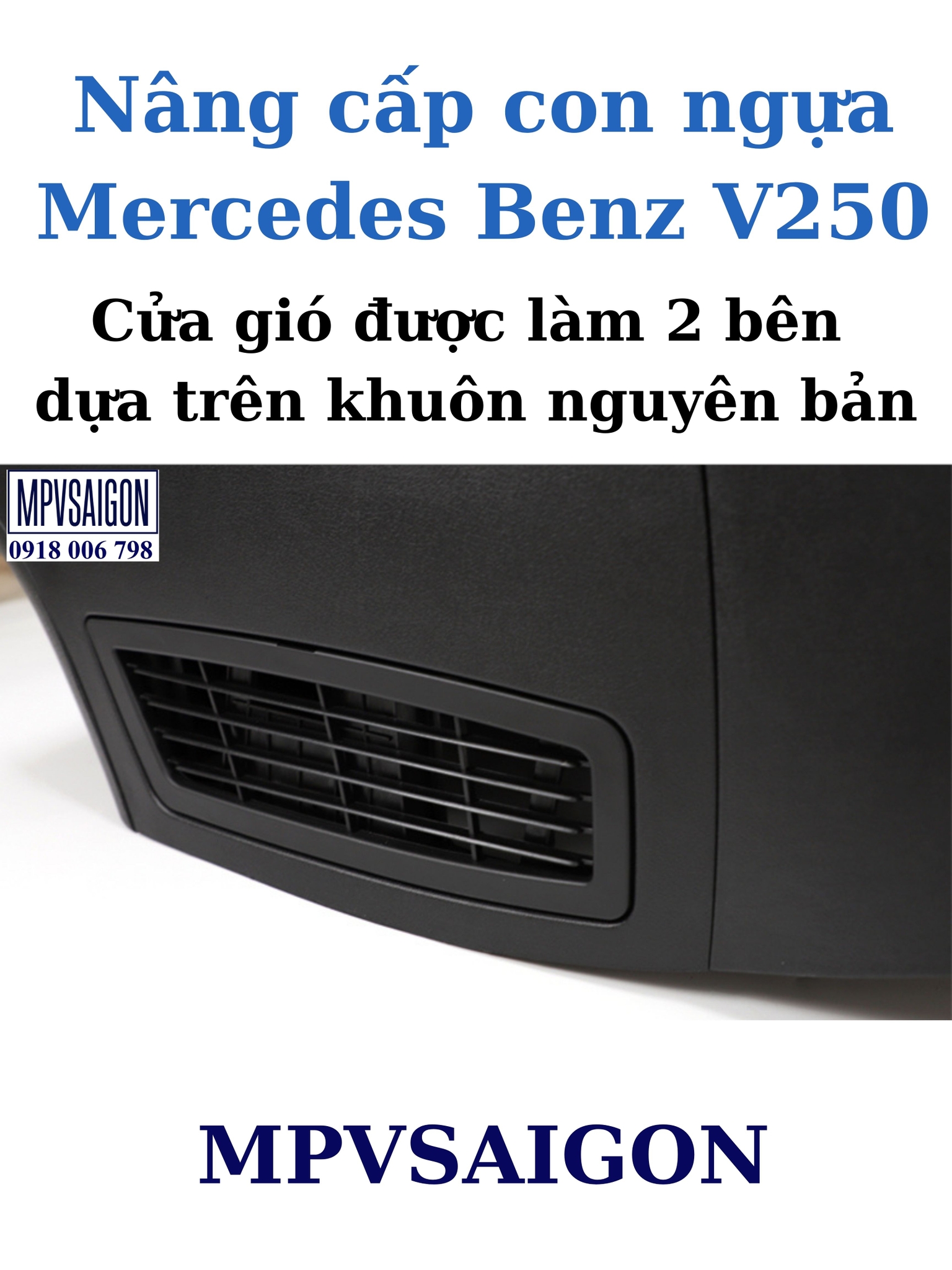 Nâng cấp con ngựa Mercedes Benz V250 AMG cho bản thường