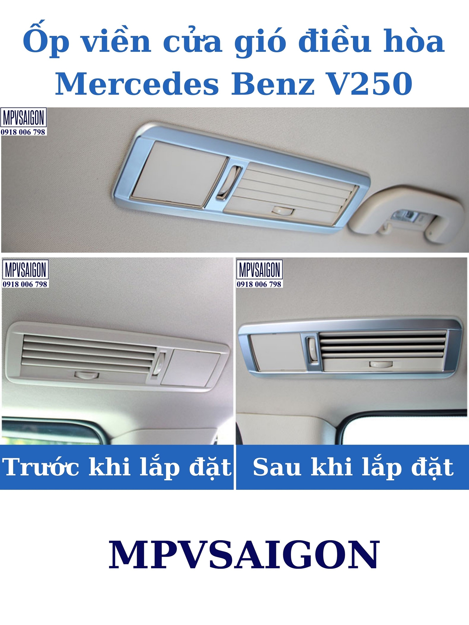 Ốp cửa gió điều hòa Mercedes Benz V250