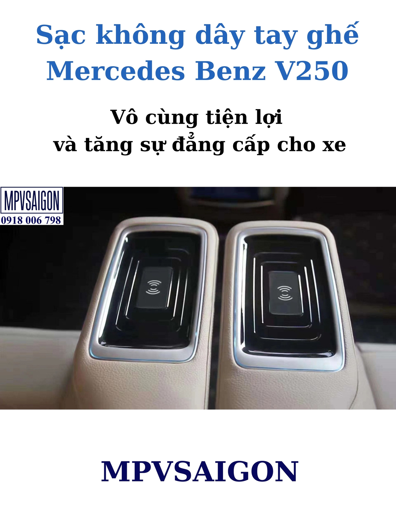 Sạc không dây tay ghế Mercedes Benz V250