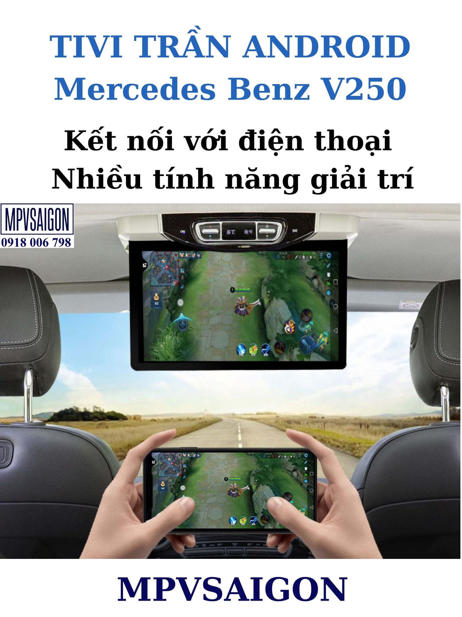 Tivi trần Android Mercedes Benz V250