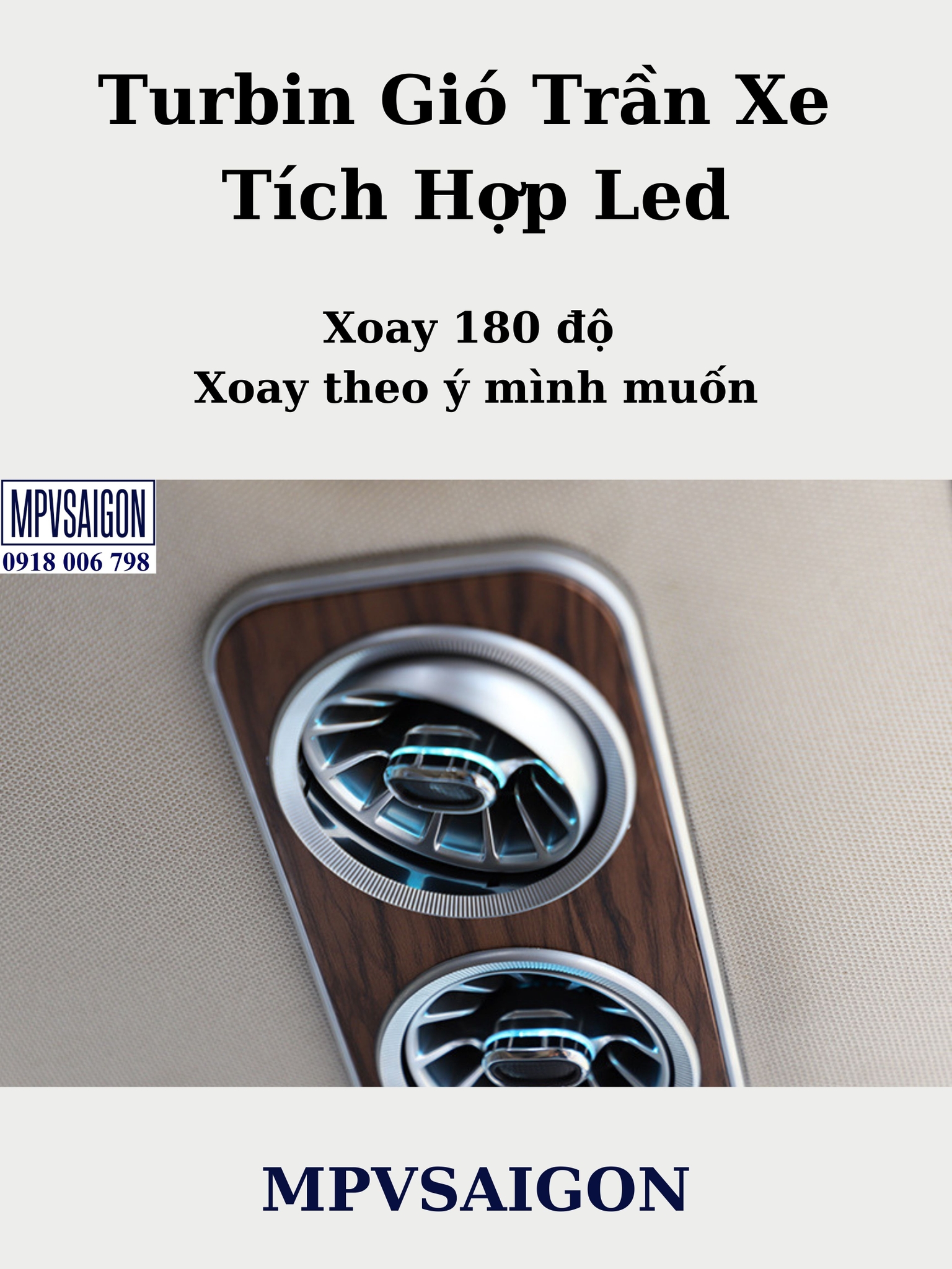 Turbin gió led trần Mercedes Benz V250 - Vtio