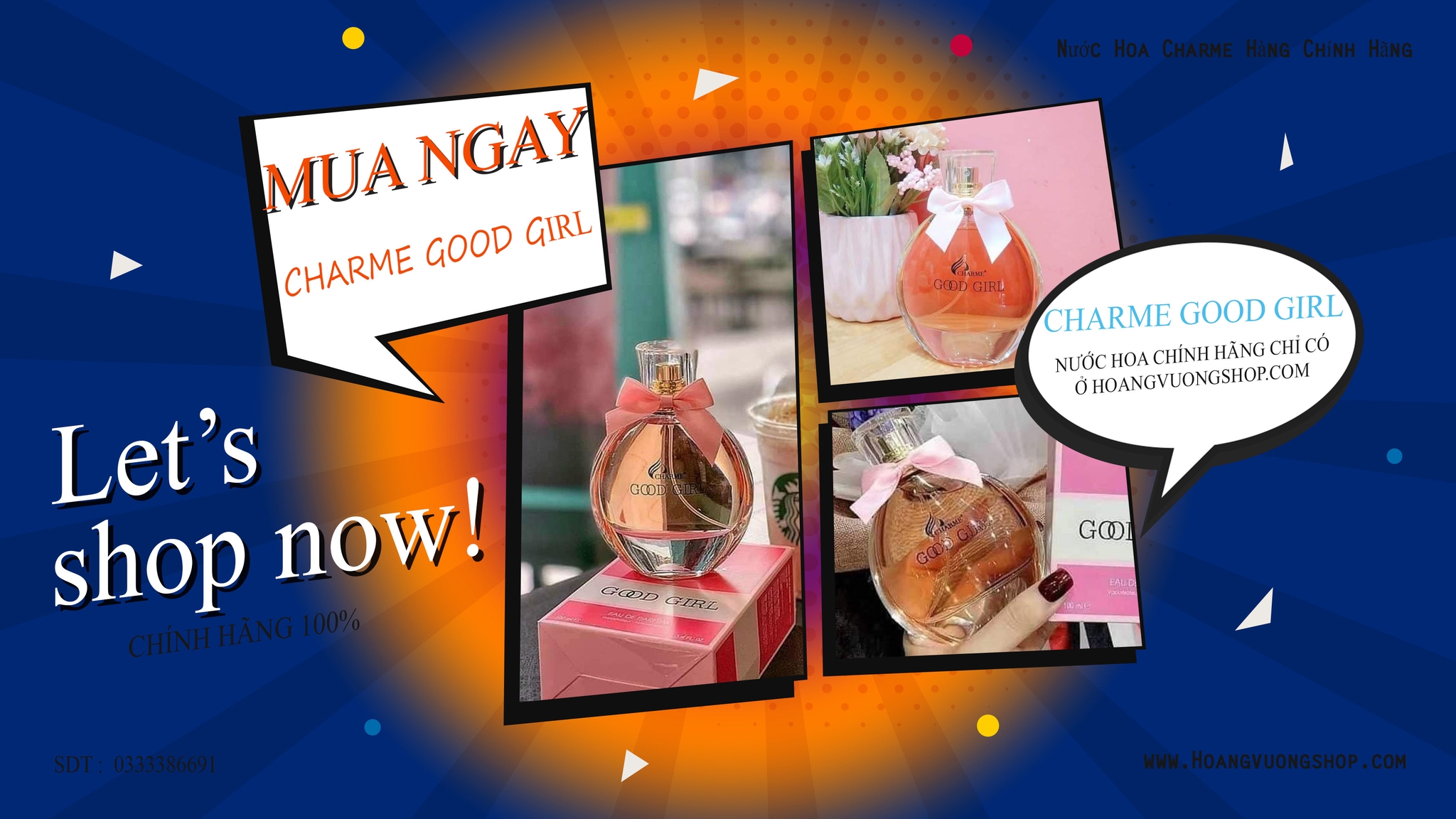 Nước hoa nữ giá bình dan charme Good Girl nữ 10ml 100k, 100ml giá 680k
