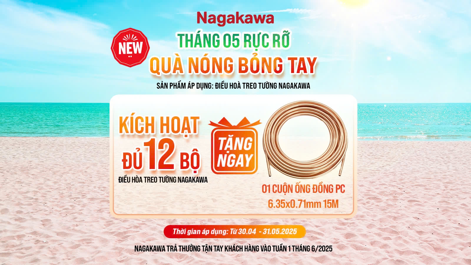 Nagakawa tung ưu đãi lớn Tháng 5 dành cho hệ thống đại lý trên toàn quốc