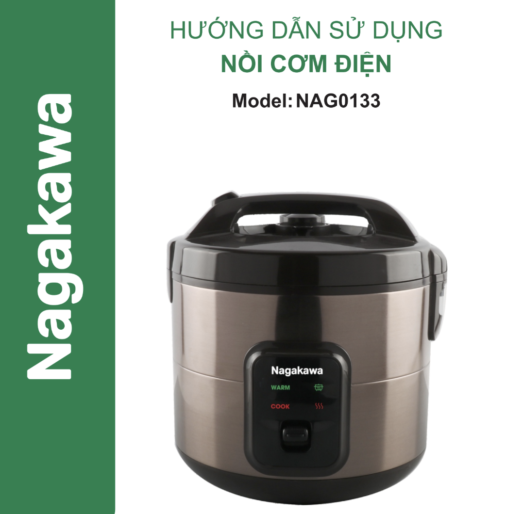 HDSD Nồi cơm điện 1.8L Nagakawa NAG0133
