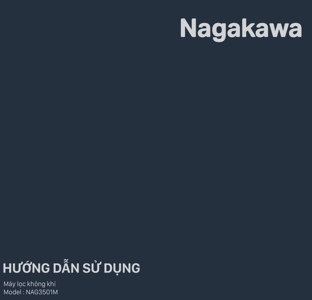HDSD Máy lọc không khí Nagakawa NAG3501M
