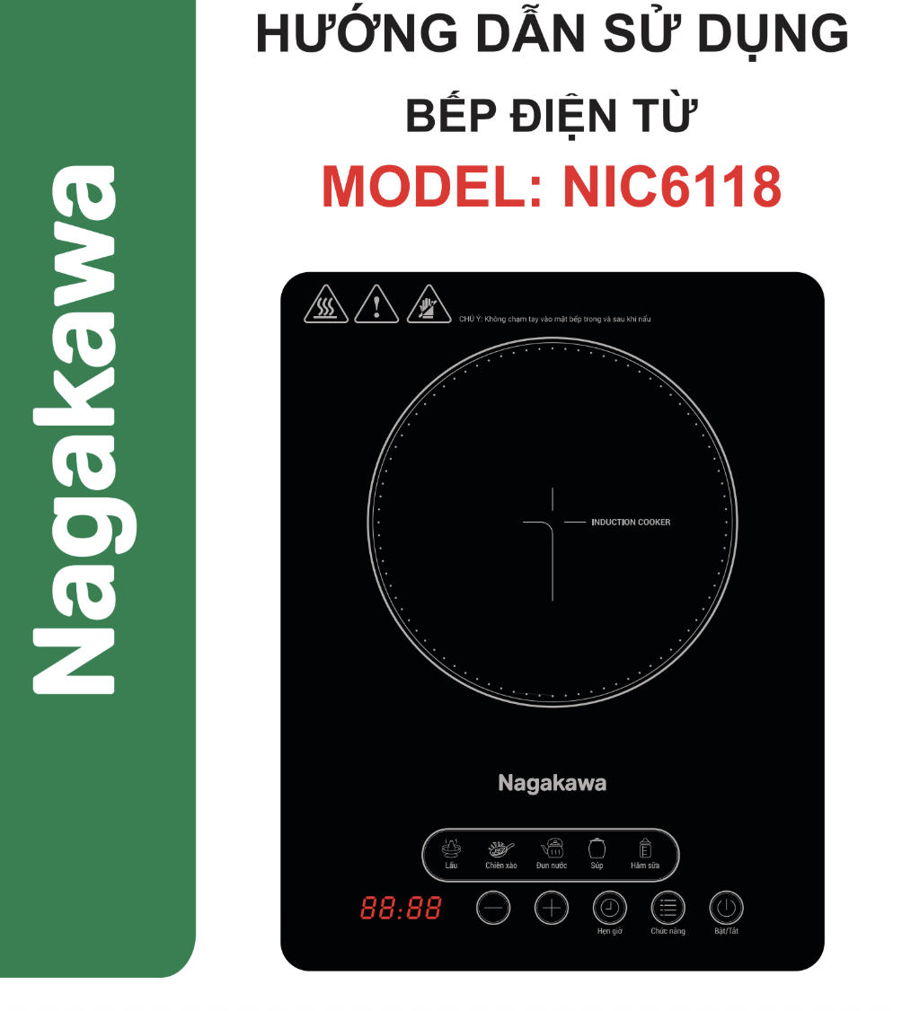 HDSD Bếp điện từ Nagakawa NIC6118