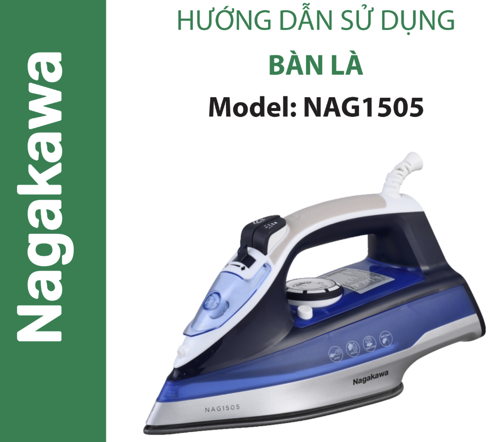HDSD Bàn là hơi nước Nagakawa NAG1505