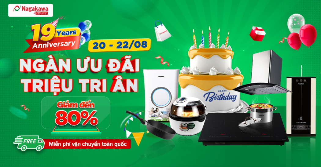 NAGAKAWA TƯNG BỪNG MỪNG SINH NHẬT 19 TUỔI VỚI ƯU ĐÃI CHỈ TỪ 19K