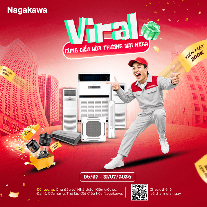PHỦ SÓNG ĐIỀU HÒA THƯƠNG MẠI NAGA - BỨT TỐC NHẬN THƯỞNG!