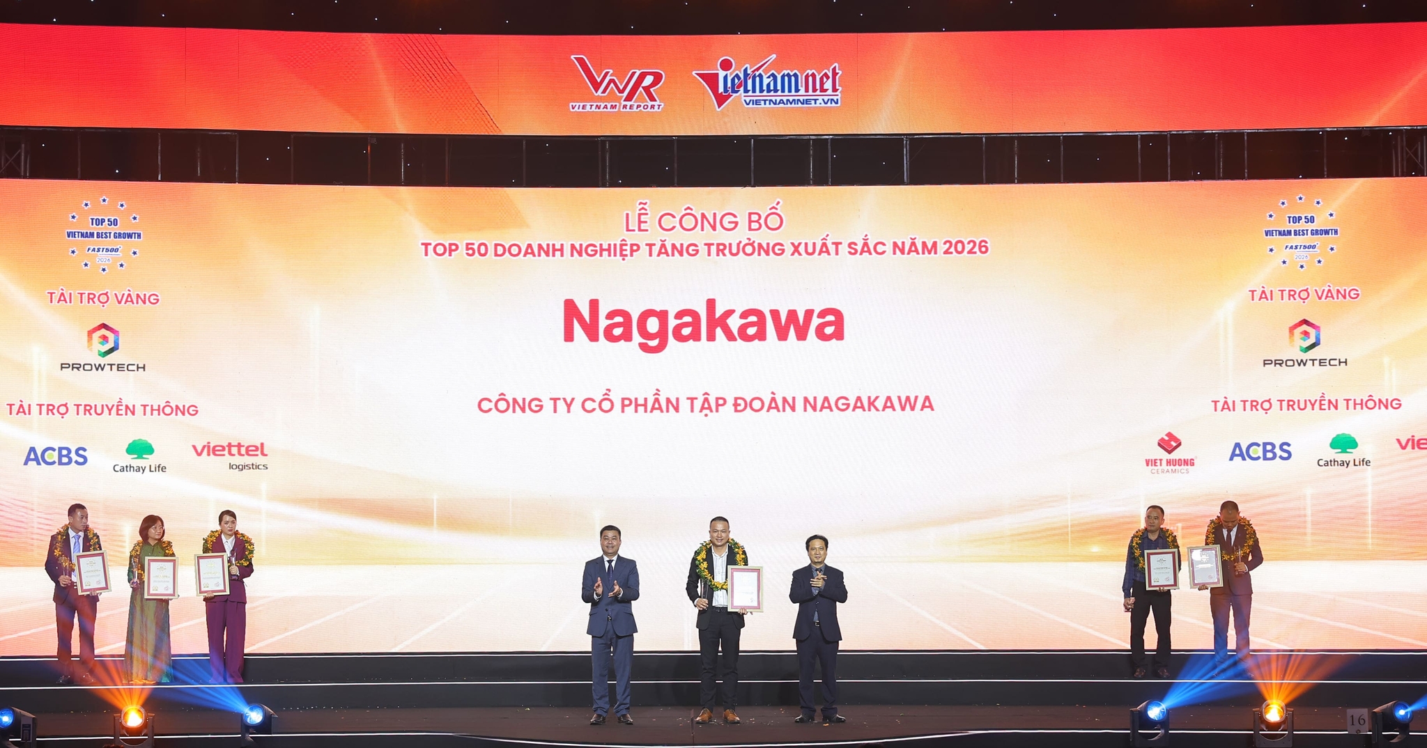 NAGAKAWA LẦN THỨ 6 LIÊN TIẾP LỌT TOP 50 DOANH NGHIỆP TĂNG TRƯỞNG XUẤT SẮC VIỆT NAM, THĂNG HẠNG MẠNH MẼ TRONG FAST500 2026