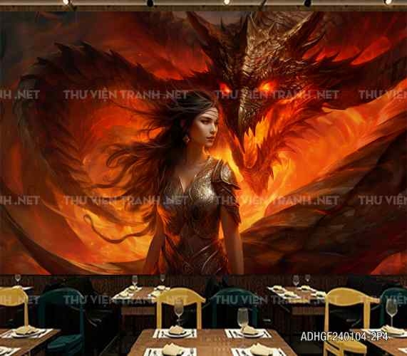 Tranh dán tường Girl Fantasy